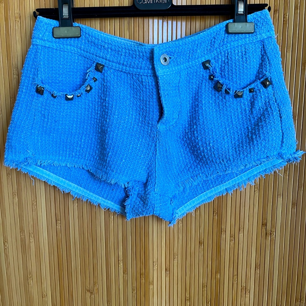 Zara adorable blue cotton blend shorts size 4